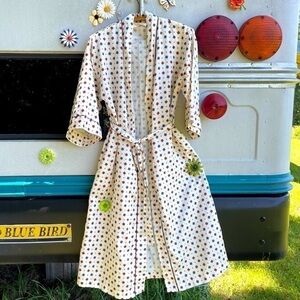 Vntg 70s Academia Silk Geometric Print Robe size Men’s XS